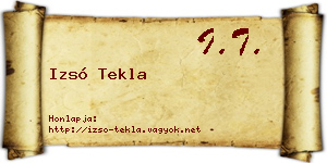 Izsó Tekla névjegykártya