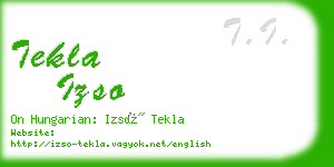 tekla izso business card